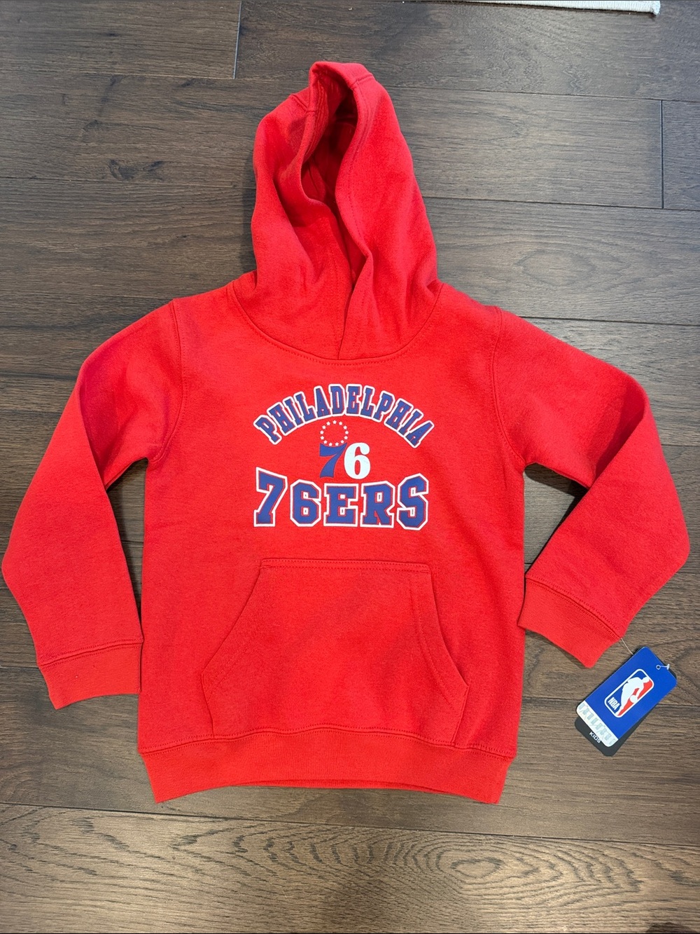 Philadelphia 76ers Red Kids Hoodie - NBA Licensed Size Large / 7 - C56-009